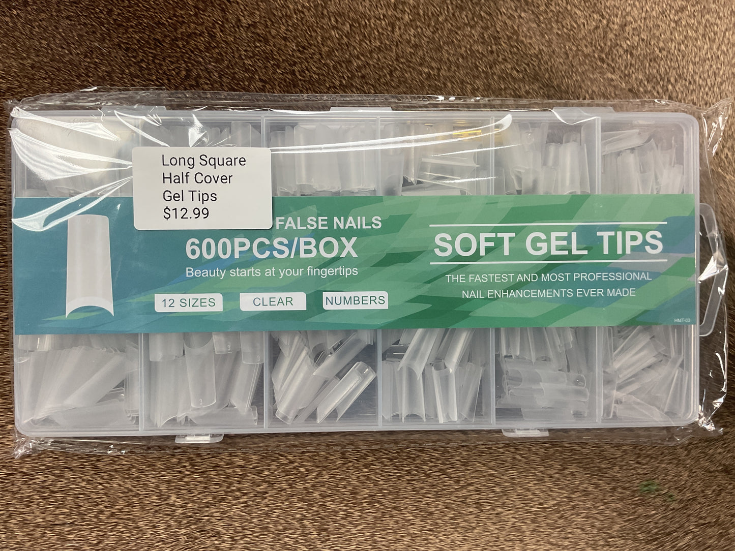 Long Square Half Cover Gel Nail Tips