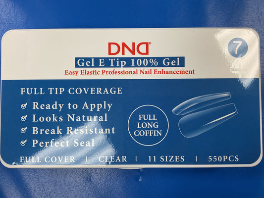 DND Gel E Tip Nail Enhancement #7 Full Long Coffin