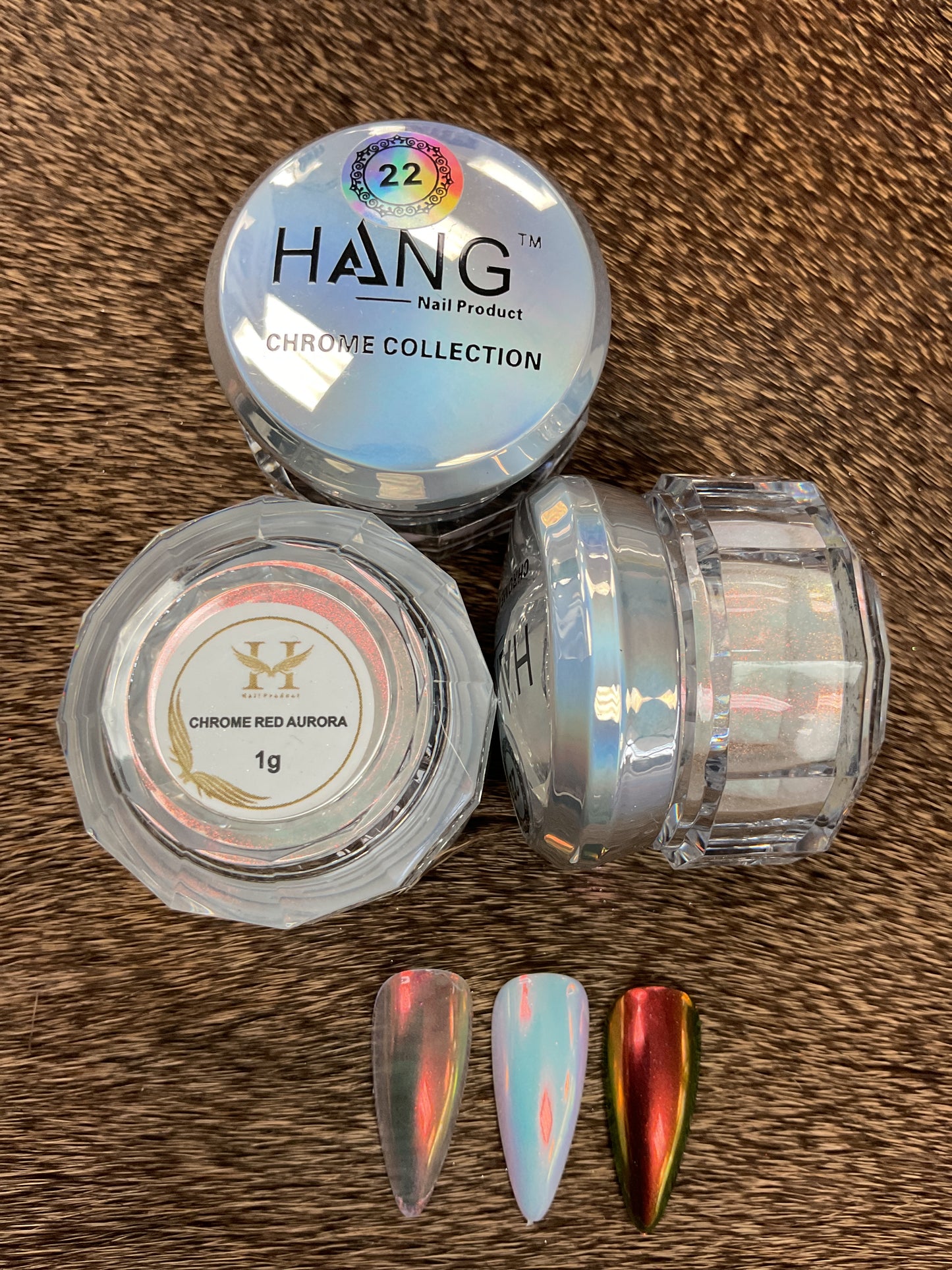 HANG #22 Chrome Red Gold Aurora Powder