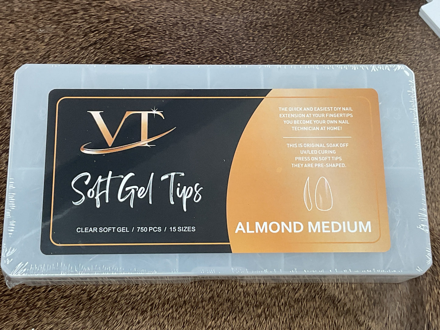 VT Soft Gel-X Tips. Almond Medium