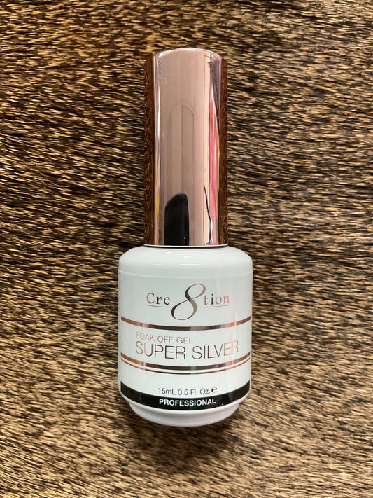 Cre8tion Soak Off Gel Super Silver