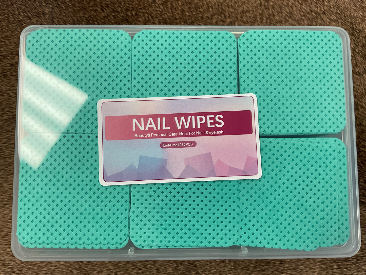 Lint-Free Nail Wipes 1080pcs- Teal