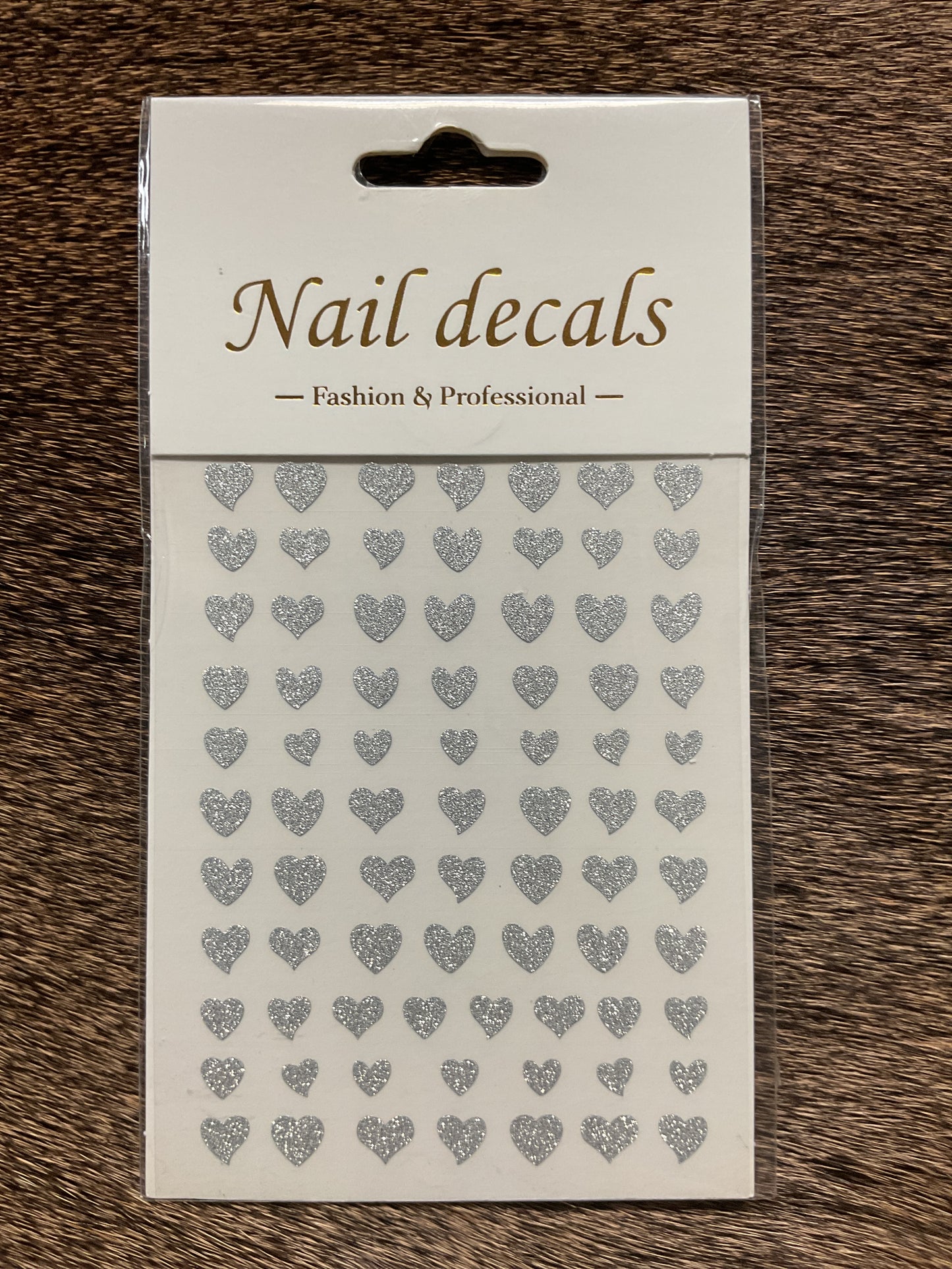 Sparkly Heart Nail Decals