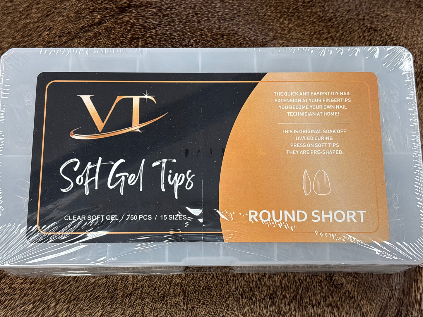 VT Soft Gel-X Tips.   Round Short