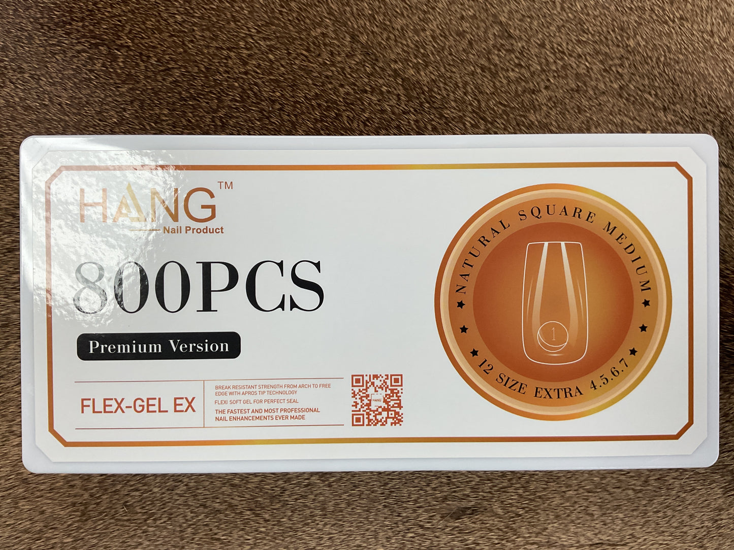Hang Nail Flex-Gel X Tips- Medium Square 800 pcs
