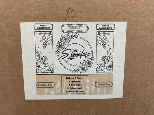 The Signature Flower & Fruit Spa Kit. 80 Packs of 4- Step Pouches.