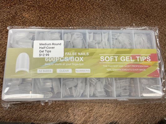 Medium Round Soft Gel Half-Cover Nail Tips