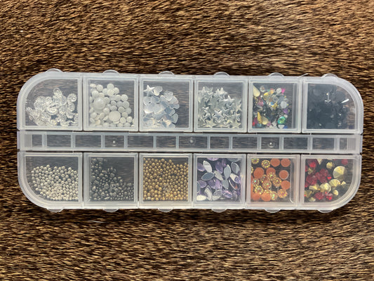 Assorted Nail Bead Organizer Box