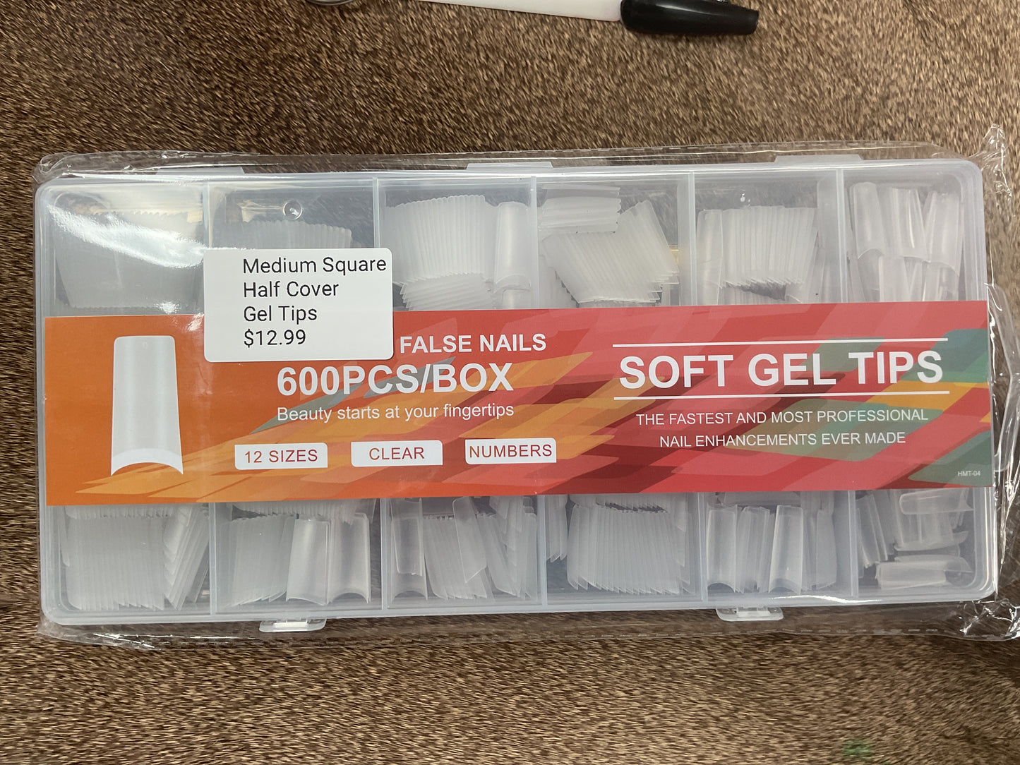 Medium Square Half-Cover Gel Tips