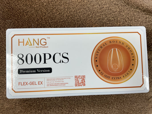 HANG Flex-Gel X Nail Tips 800PCS Round Short