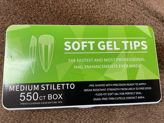 Medium Stiletto Soft Gel Tips