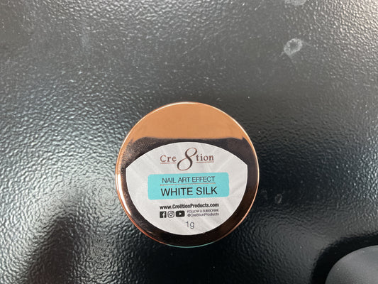 Cre8tion White Silk Nail Art Effect