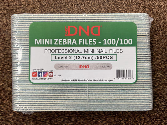 DND Mini Zebra Nail Files 50-Pack