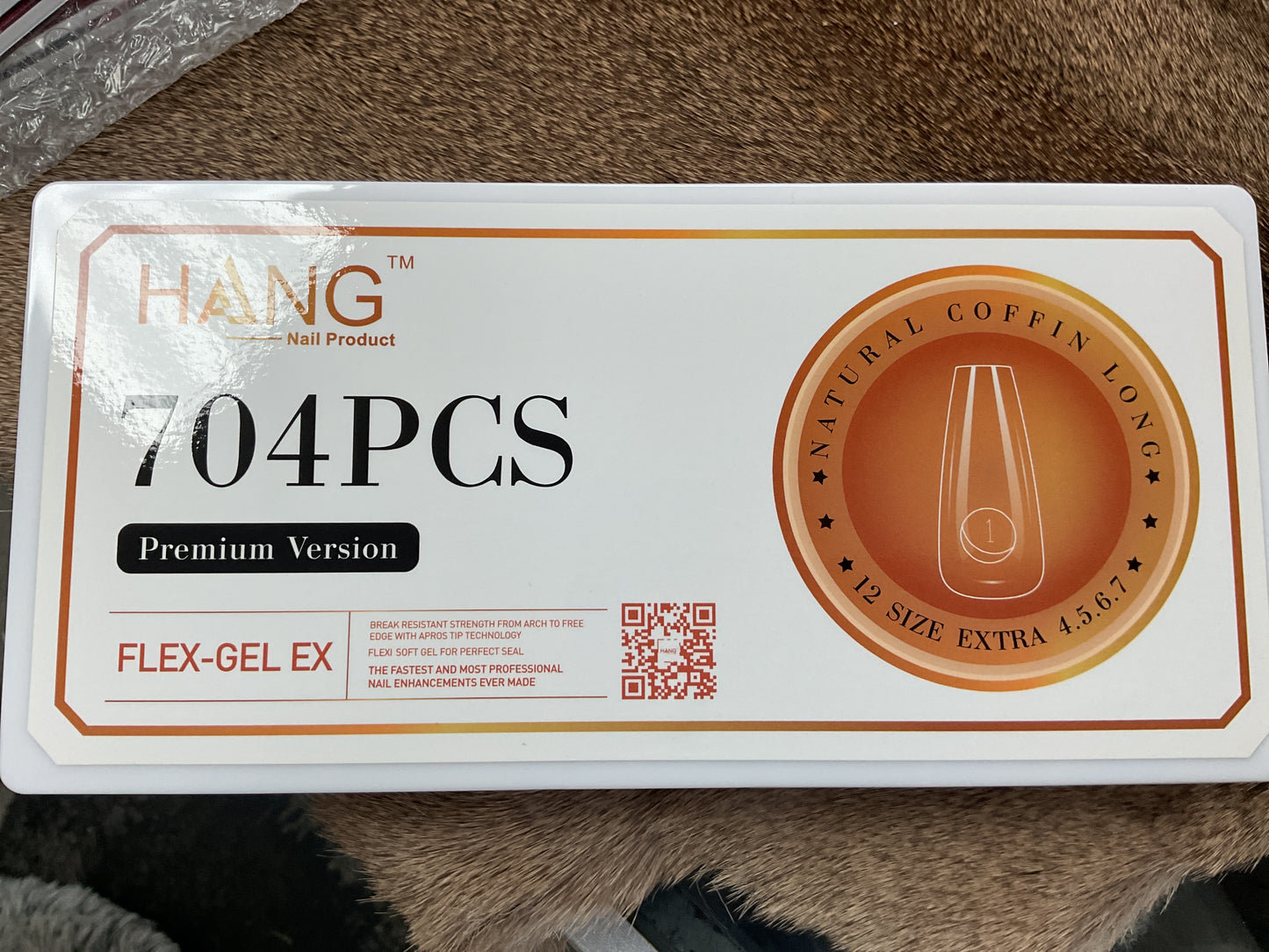 HANG Flex Gel-X  Long Coffin Tips- 704PCS