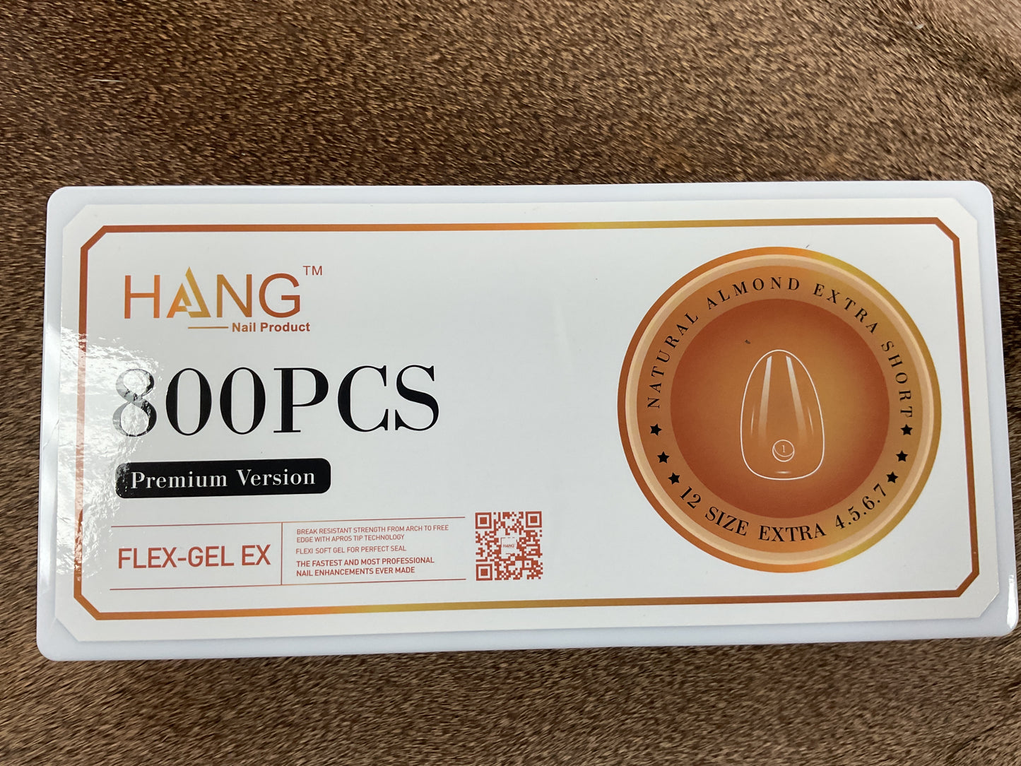 HANG Premium Flex Gel-X Nails 800PCS - Extra Short Almond