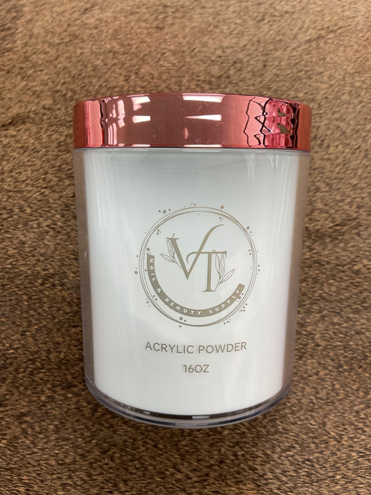 VT Nail Supply Acrylic Powder 16oz.  Clear