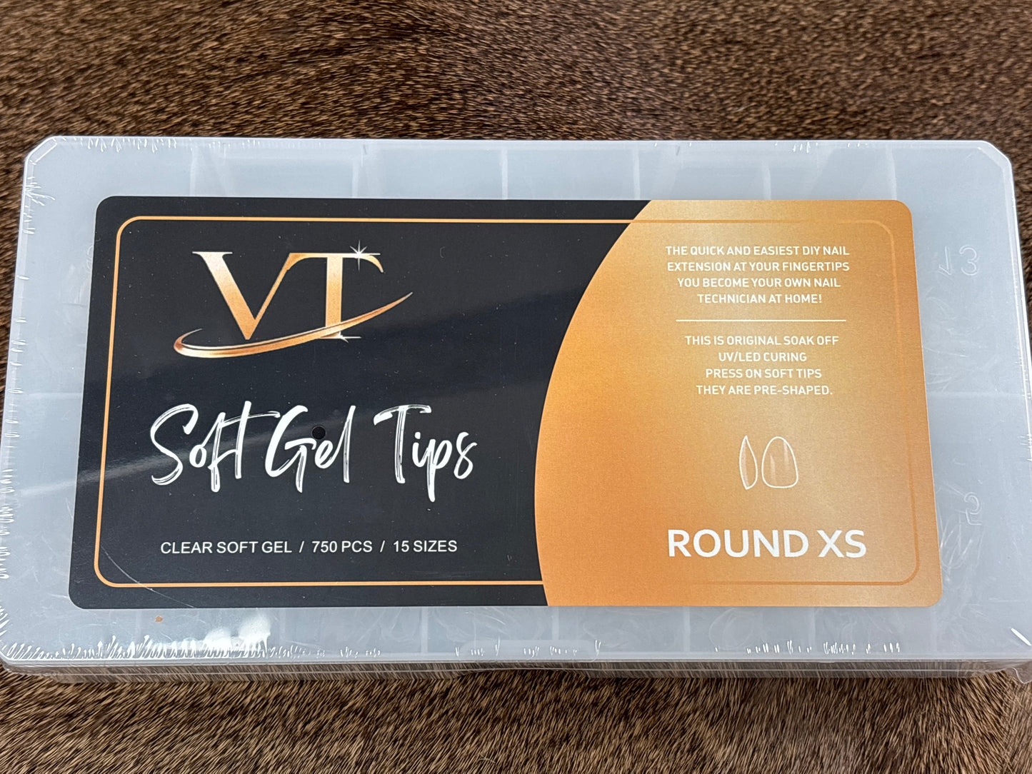 VT Soft Gel-X Nail Tips.  Round Extra Short