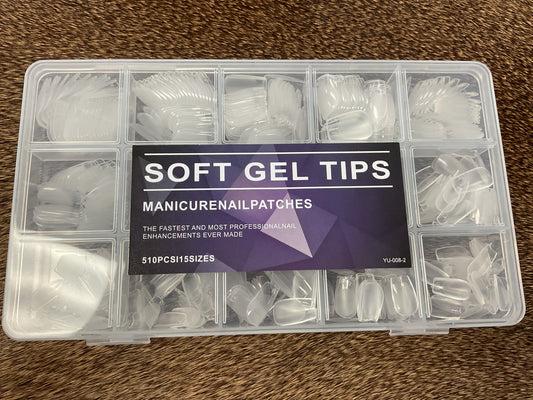 Soft Gel Nail Tips -Ultra Short Square 510pcs