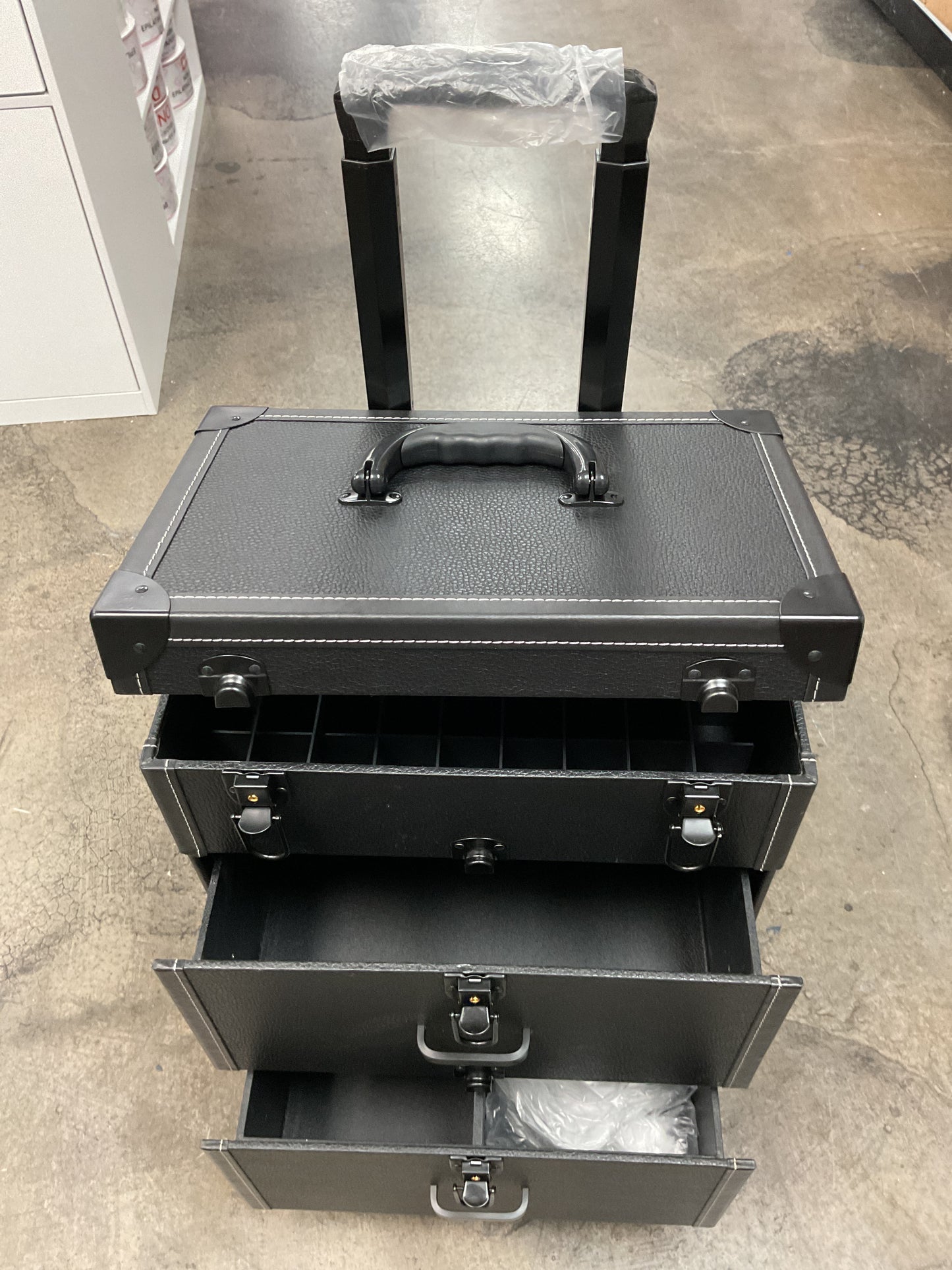 Rolling Black Makeup Train Case
